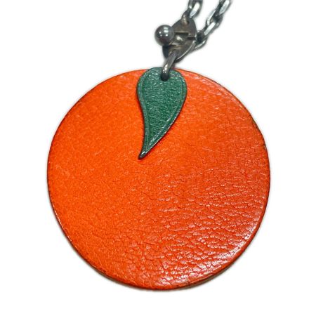  HERMES エルメス キーホルダー フルーツチャーム オレンジ