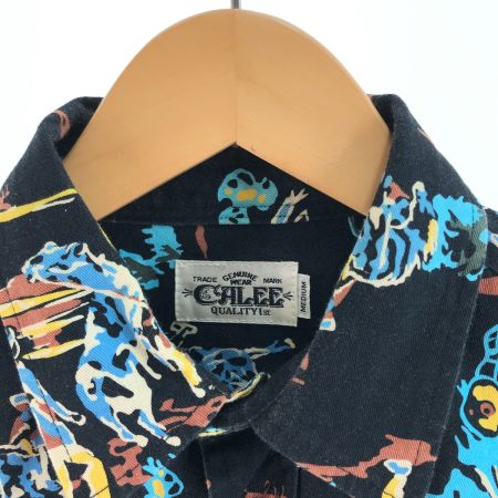  CALEE メンズ シャツ カウボーイ柄 サイズM ブラック