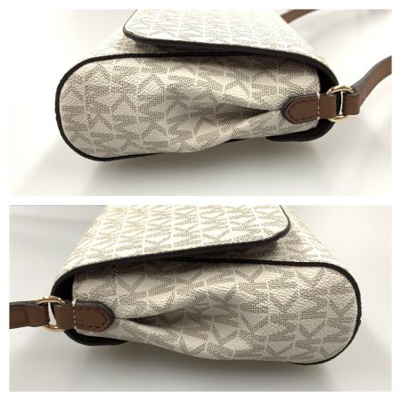  MICHAEL KORS マイケルコース ショルダーバッグ ウォレットバッグ ホワイト x ブラウン