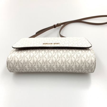  MICHAEL KORS マイケルコース ショルダーバッグ ウォレットバッグ ホワイト x ブラウン