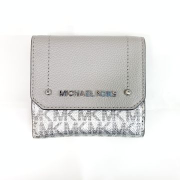 MICHAEL KORS マイケルコース MK シグネチャー三つ折り財布 グレー 