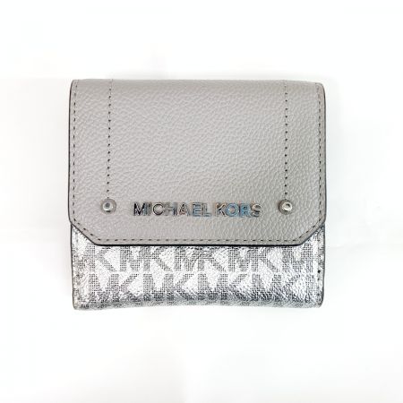  MICHAEL KORS マイケルコース MK シグネチャー三つ折り財布  グレー