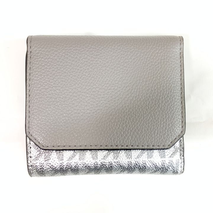 MICHAEL KORS マイケルコース MK シグネチャー三つ折り財布 グレー