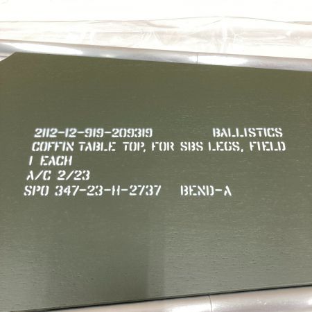  BALLISTICS バリスティックス SBS TABLE TOP COFFIN SV×OD アウトドア テーブル  BAA-2310 未使用品
