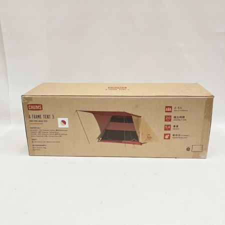  CHUMS チャムス エーフレームテント3 A-Frame Tent BEIGE/RED CH62-1789 未開封品 