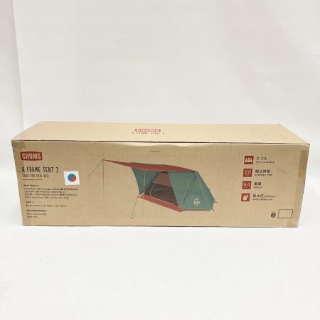  CHUMS チャムス エーフレームテント3 A-Frame Tent TEAL/RED CH62-1789 未開封品 