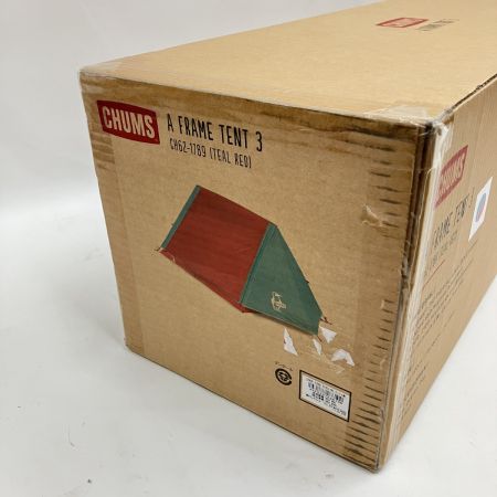  CHUMS チャムス エーフレームテント3 A-Frame Tent TEAL/RED CH62-1789 未開封品 