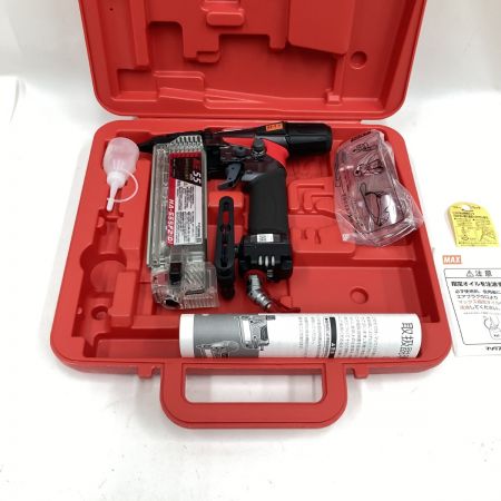  MAX マックス 高圧フィニッシュネイラ 釘打機 HA-55SF2 ブラック x レッド 未使用品
