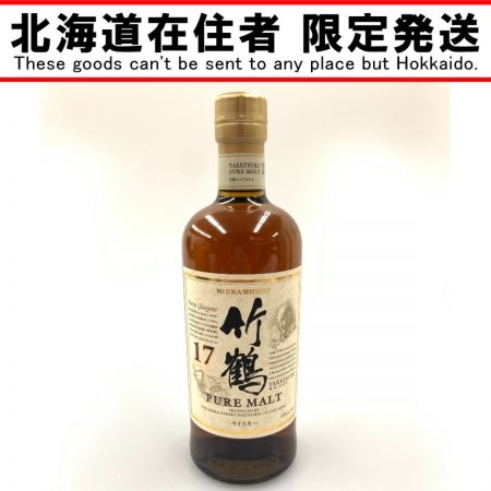 【北海道内限定発送】 TAKETSURU 竹鶴/ニッカウイスキー 17年 ピュアモルト 700ml 43% 国産ウイスキー  未開栓