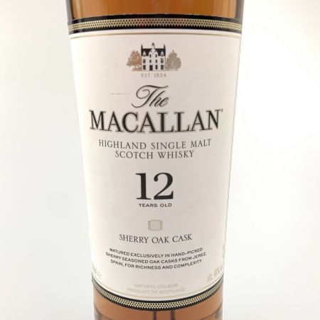  The MACALLAN マッカラン 12年 シェリーオークカスク スコッチ ウィスキー 未開栓