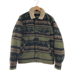 〇〇 BILLABONG ビラボン メンズ ボアジャケット サイズS RN#99064 ブラック×グリーン×ブラウン Bランク