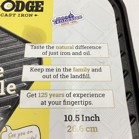  LODGE シングルバーナーグリドル アウトドア BBQ用品 グリルパン LSRG3 未使用品