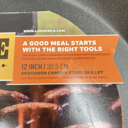  LODGE シーズンスチール スキレット 12インチ アウトドア BBQ用品 CRS12 未使用品