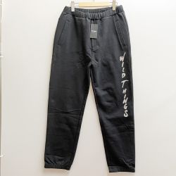 〇〇 WILD THINGS ワイルドシングス スポーツウエア メンズ VERTICALLOGO SWEAT PANTS サイズL WT21252KY ブラック Sランク