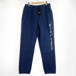 〇〇 WILD THINGS ワイルドシングス スポーツウエア メンズ VERTICALLOGO SWEAT PANTS サイズL WT21252KY ネイビー Sランク