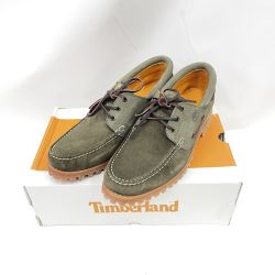 〇〇 Timberland ティンバーランド デッキシューズ AUTHNTICS 3EYE CLASSIC LUG サイズ29cm TB0A2AA3A58 ダークグリーン Bランク