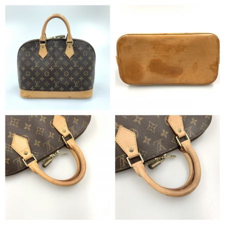  LOUIS VUITTON ルイヴィトン モノグラム アルマ ハンドバッグ M51130 ブラウン