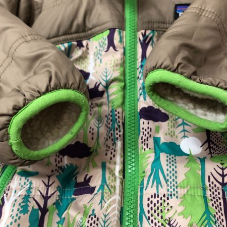  Patagonia パタゴニア キッズ ダウンジャケット リバーシブル トリブルズ フーディ 12-18M オリーブ