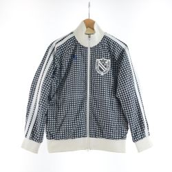 〇〇 PEARLY GATES パーリーゲイツ レディース 蓄熱ジップジャケット 千鳥格子柄 サイズ0 055-8220004 ブラック×ホワイト Bランク