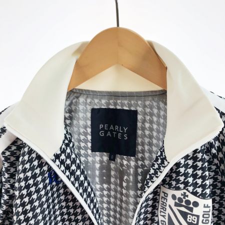  PEARLY GATES パーリーゲイツ レディース 蓄熱ジップジャケット 千鳥格子柄 サイズ0 055-8220004 ブラック×ホワイト