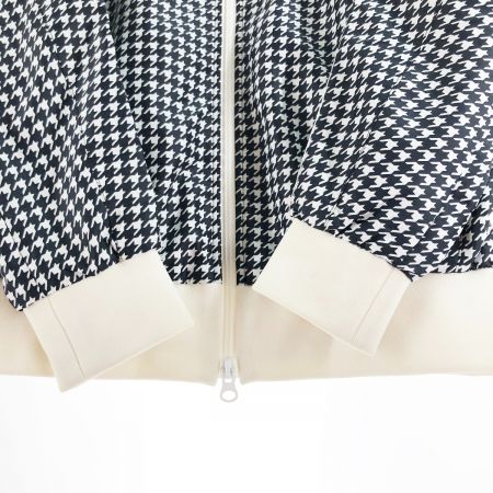  PEARLY GATES パーリーゲイツ レディース 蓄熱ジップジャケット 千鳥格子柄 サイズ0 055-8220004 ブラック×ホワイト