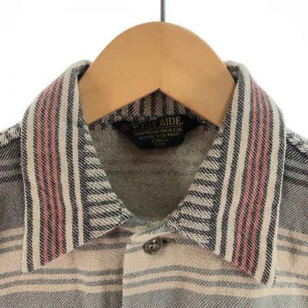  WEST RIDE ウエストライド メンズ シャツ サイズXS ベージュ×レッド