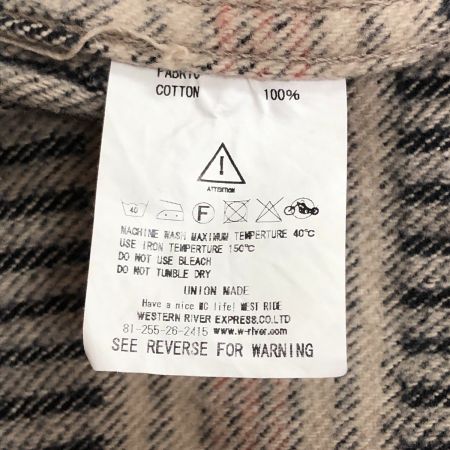  WEST RIDE ウエストライド メンズ シャツ サイズXS ベージュ×レッド