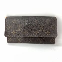 〇〇 LOUIS VUITTON ルイヴィトン モノグラム ポルトエン3カルトクレディ 長財布 M61818 ブラウン Dランク