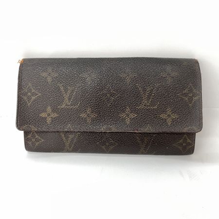  LOUIS VUITTON ルイヴィトン モノグラム ポルトエン3カルトクレディ 長財布 M61818 ブラウン