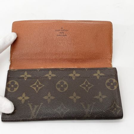  LOUIS VUITTON ルイヴィトン モノグラム ポルトエン3カルトクレディ 長財布 M61818 ブラウン