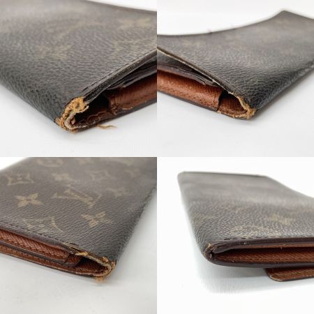  LOUIS VUITTON ルイヴィトン モノグラム ポルトエン3カルトクレディ 長財布 M61818 ブラウン