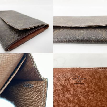  LOUIS VUITTON ルイヴィトン モノグラム ポルトエン3カルトクレディ 長財布 M61818 ブラウン