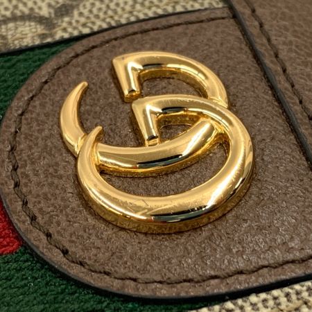  GUCCI グッチ オフィディア GGスプリーム 二つ折り財布 523155 8745 ベージュ  x ブラウン