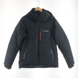 〇〇 mont･bell モンベル メンズ ダウンジャケット パーマフロスト ダウンパーカ サイズM 1101574 ブラック×レッド Bランク