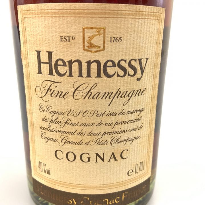 Hennessy ヘネシー フィーヌ シャンパーニュ V.S.O.P ブランデー コニャック 700ml 40％ スリムボトル 未開栓 ｜中古｜なんでもリサイクルビッグバン