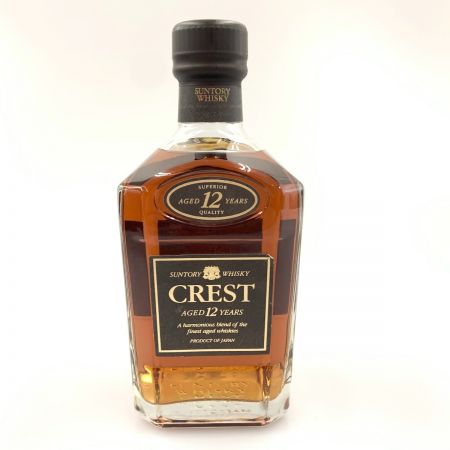 【北海道内限定発送】 CREST サントリークレスト クレスト12年 旧ボトル 黒キャップ 43% 750ml 国産ウィスキー 未開栓