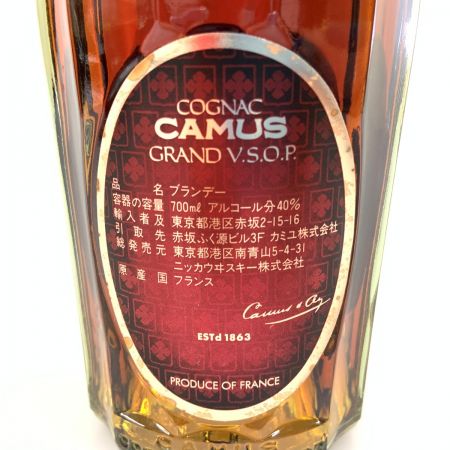  CAMUS カミュ GRAND VSOP ブランデー 700ml 40% 未開栓