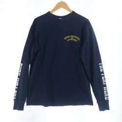 〇〇 The Flat Head フラッドヘッド メンズ カットソー サイズ42 ネイビー×イエロー Bランク