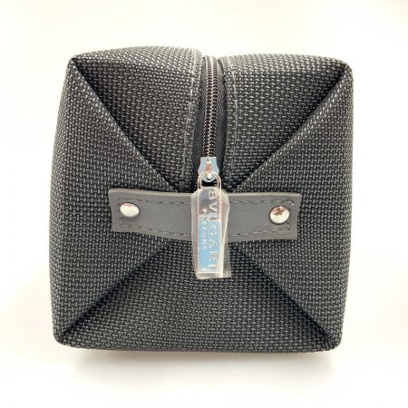  BVLGARI ブルガリ 化粧ポーチ メイクポーチ 小物入れ  グレー