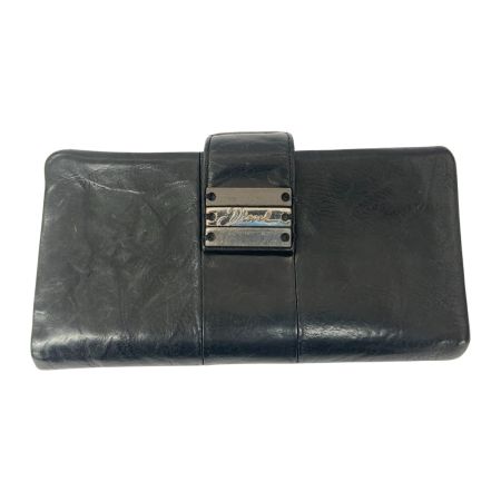 DIESEL ディーゼル 二つ折り 長財布 ブラック