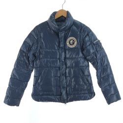 〇〇 PEARLY GATES パーリーゲイツ ゴルフウエア レディース スタンドカラー ダウンジャケット サイズ1 055-220047 ネイビー Aランク