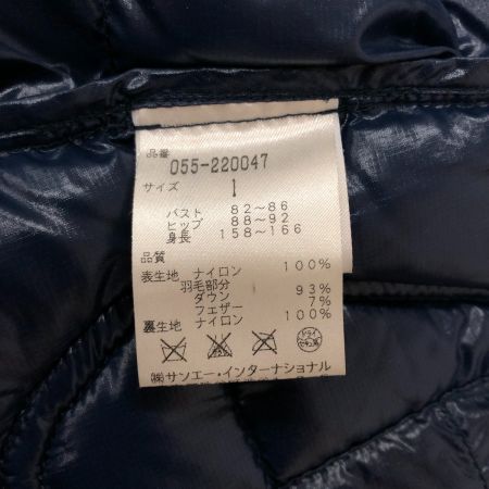  PEARLY GATES パーリーゲイツ ゴルフウエア レディース スタンドカラー ダウンジャケット サイズ1 055-220047 ネイビー