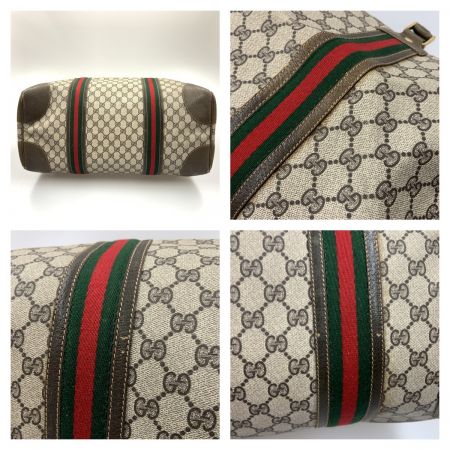  GUCCI グッチ オールドグッチ ヴィンテージ シェリーライン GG柄 ボストンバッグ   001･25･424 ベージュ