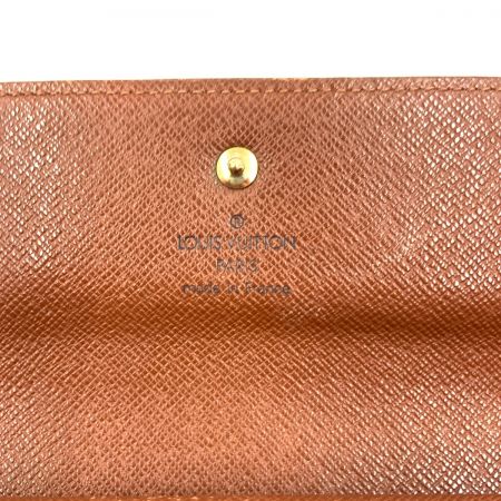  LOUIS VUITTON ルイヴィトン モノグラム ポルトトレゾール インターナショナル 三つ折り財布 M61215 ブラウン