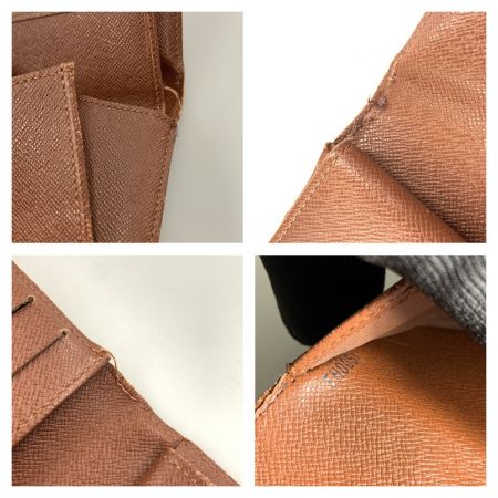  LOUIS VUITTON ルイヴィトン モノグラム ポルトトレゾール インターナショナル 三つ折り財布 M61215 ブラウン