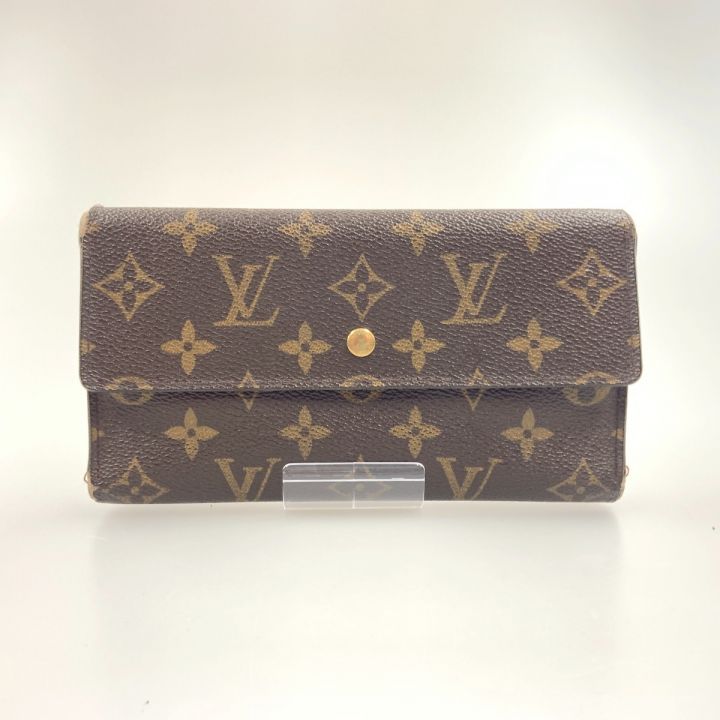 LOUIS VUITTON ルイヴィトン モノグラム ポルトトレゾール インターナショナル 三つ折り財布 M61215  ブラウン｜中古｜なんでもリサイクルビッグバン