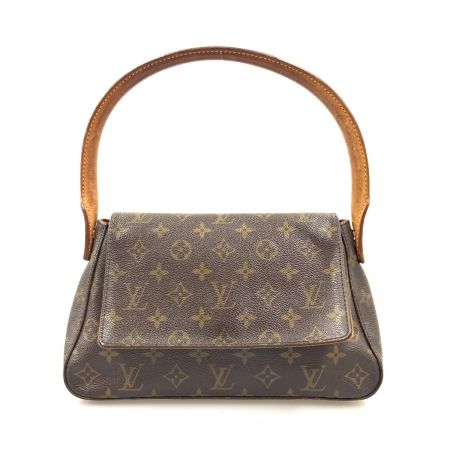  LOUIS VUITTON ルイヴィトン モノグラム ミニ ルーピング セミショルダーバッグ M51147 ブラウン