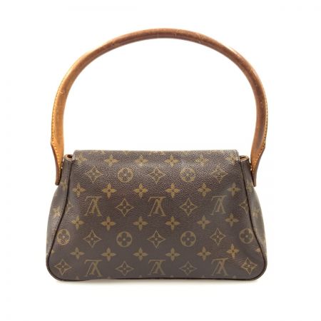  LOUIS VUITTON ルイヴィトン モノグラム ミニ ルーピング セミショルダーバッグ M51147 ブラウン