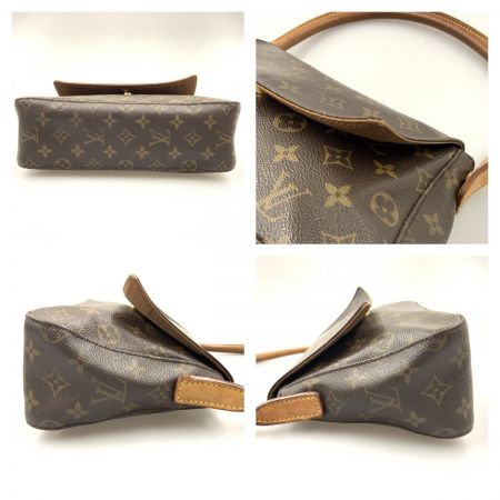  LOUIS VUITTON ルイヴィトン モノグラム ミニ ルーピング セミショルダーバッグ M51147 ブラウン