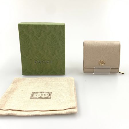  GUCCI グッチ GGマーモント 二つ折り財布 598587 0416 ベージュ